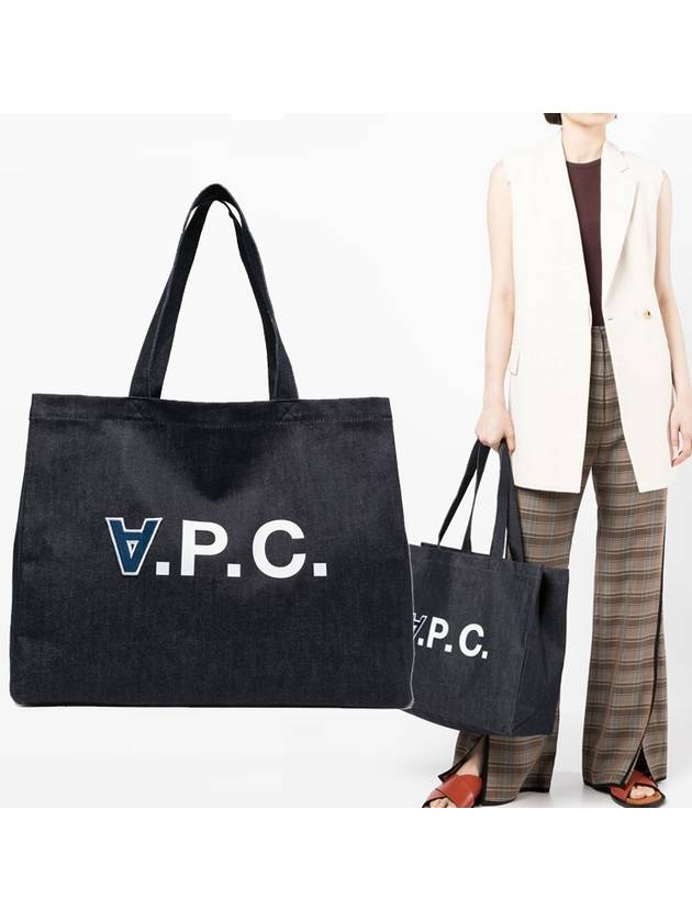 Front Logo Shoulder Tote Bag Indigo Blue - A.P.C. - BALAAN 2