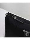 Triangle Logo Re-Nylon Saffiano Leather Shoulder Bag Black - PRADA - BALAAN 5