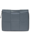 Intrecciato Mini Halfwallet Gray - BOTTEGA VENETA - BALAAN.