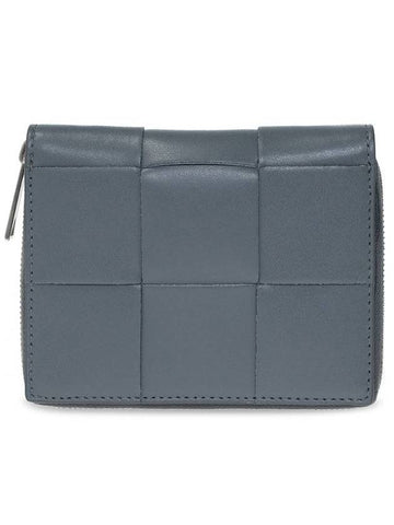 Intrecciato Mini Halfwallet Gray - BOTTEGA VENETA - BALAAN.