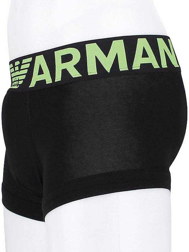 Men's Mega Logo Trunk Briefs Black - EMPORIO ARMANI - BALAAN 4