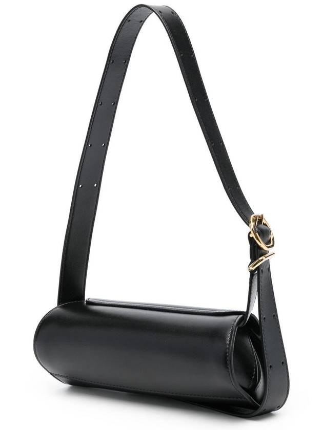 Cannolo Mini Leather Shoulder Bag Black - JIL SANDER - BALAAN 5