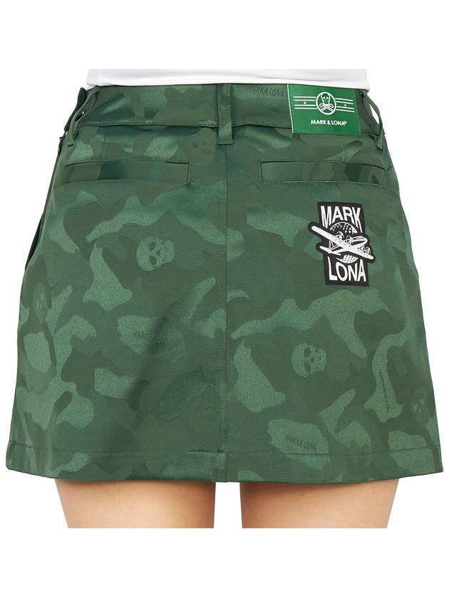 Golf Gauge Jacquard MLW 3A AE01 GREEN Women s Mini Pleated Skirt - MARK & LONA - BALAAN 8