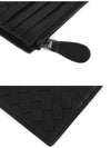 Intrecciato Zipper Card Wallet Black - BOTTEGA VENETA - BALAAN 7