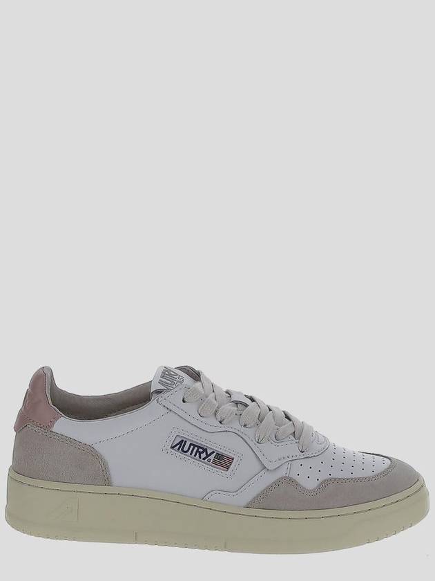 Medalist Leather Suede Low Top Sneakers White Pink - AUTRY - BALAAN 2