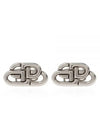 BB Logo Stud Earrings Silver - BALENCIAGA - BALAAN 2