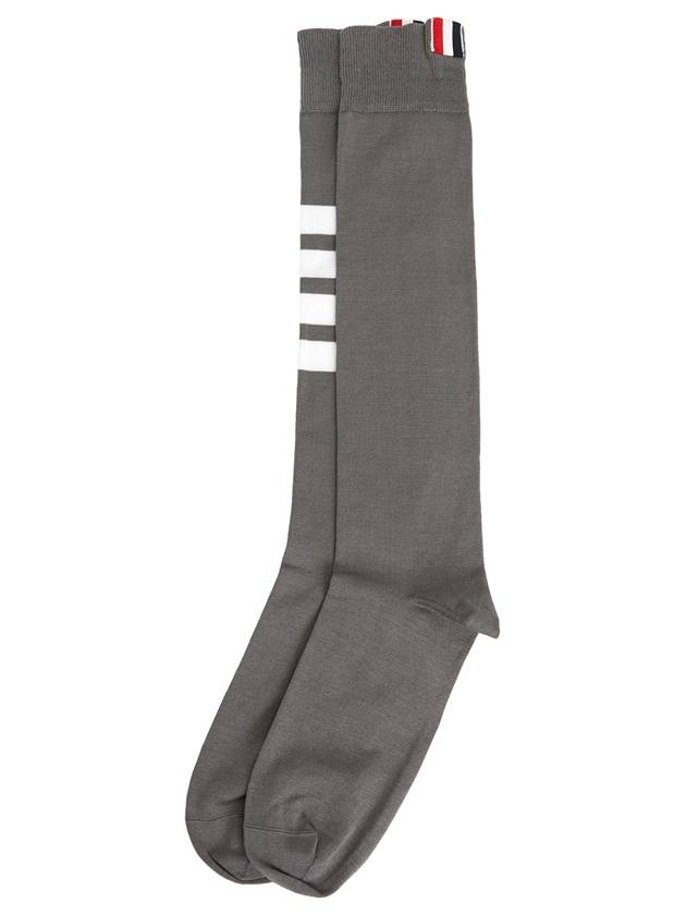 4 Bar Stripe Socks Grey - THOM BROWNE - BALAAN 3