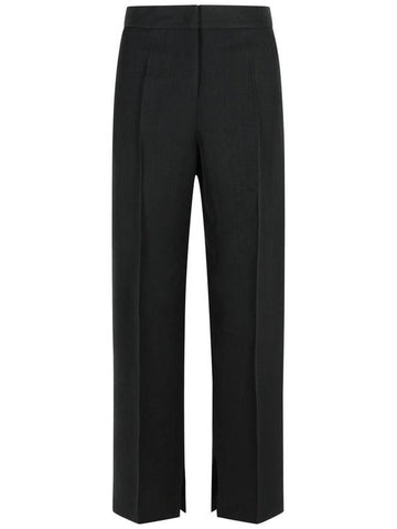 Jil Sander Black Viscose Blend Trousers - JIL SANDER - BALAAN 1