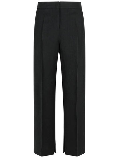 Jil Sander Black Viscose Blend Trousers - JIL SANDER - BALAAN 1