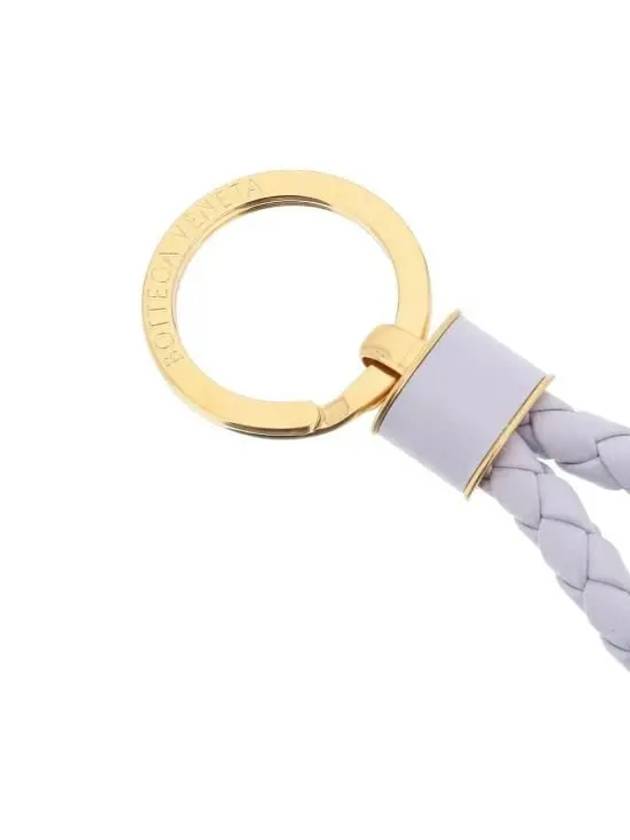 Intrecciato Lambskin Key Holder Violet - BOTTEGA VENETA - BALAAN 5