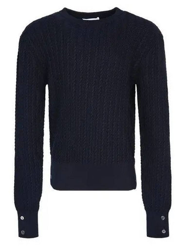 KKA009A Y3027 415 Classic Cable Knit 10A12A 987875 - THOM BROWNE - BALAAN 1