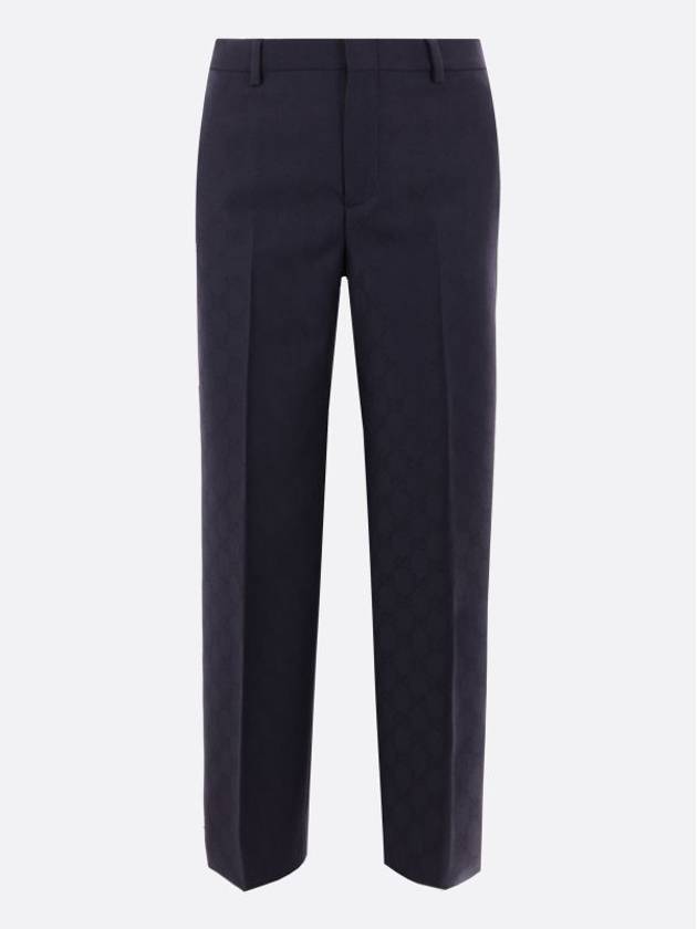 GG Wool Straight Pants Dark Blue - GUCCI - BALAAN 2