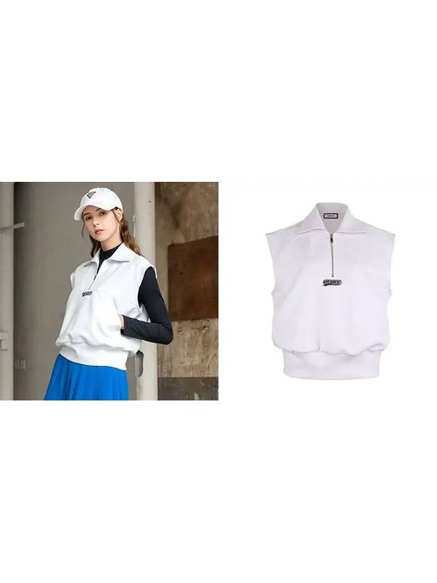 Golf Tennis Block Cut Vest White - AVAVE - BALAAN 3