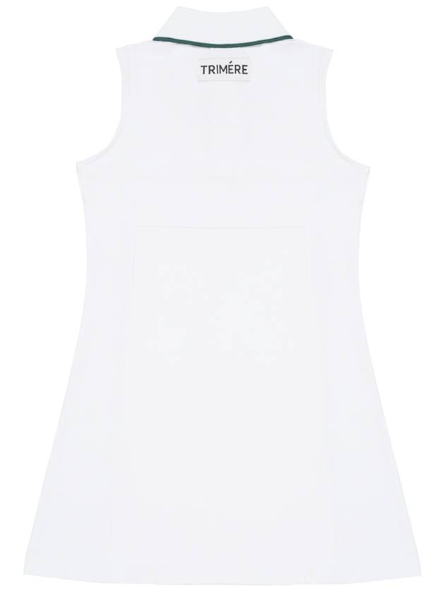 Sleeveless dress WHITE - TRIMERE - BALAAN 3