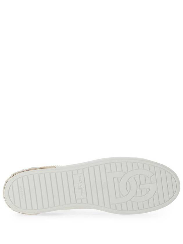 Metallic Logo Low Top Sneakers White - DOLCE&GABBANA - BALAAN 10