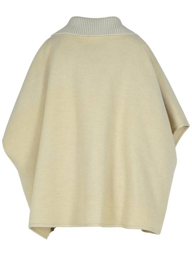 Fabiana Filippi Beige Wool Blend Cape - FABIANA FILIPPI - BALAAN 3