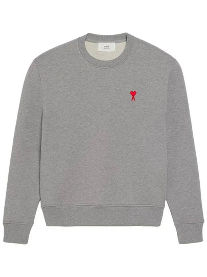 Small Heart Logo Sweatshirt Grey - AMI - BALAAN 2