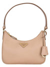 Re-Edition Saffiano Leather Mini Bag Cameo Beige - PRADA - BALAAN 2