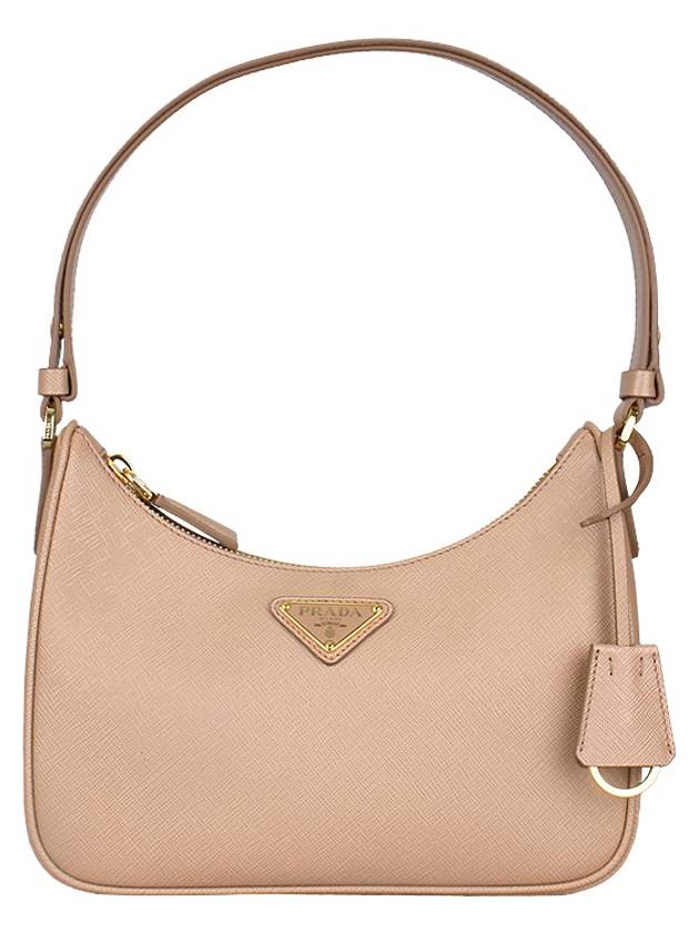 Re-Edition Saffiano Leather Mini Bag Cameo Beige - PRADA - BALAAN 2