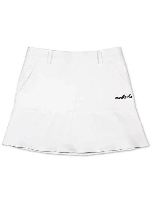 High stretch mini flare skirt WHITE - MONBIRDIE GOLF - BALAAN 2