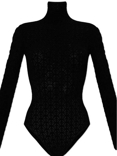 Alaïa Ribbed Bodysuit, Women's, Black - ALAIA - BALAAN 1