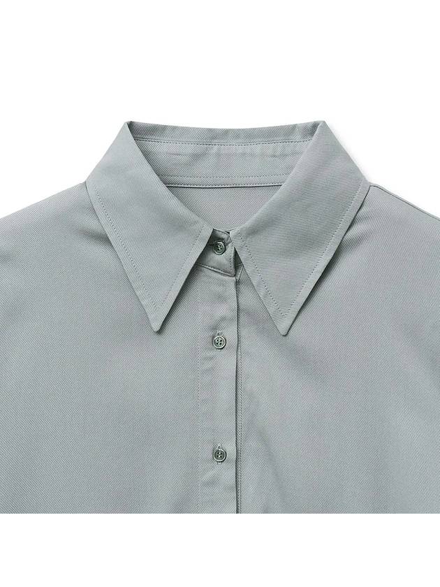 Classic Tencele Loose Fit Shirt Greyish Blue - NOIRER FOR WOMEN - BALAAN 5