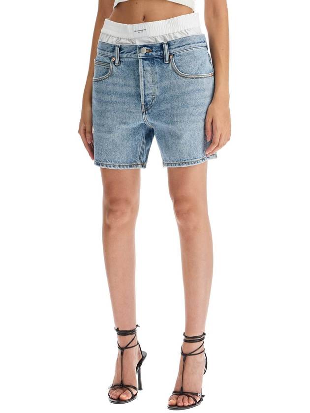 denim shorts with boxer insert for added - ALEXANDER WANG - BALAAN 4