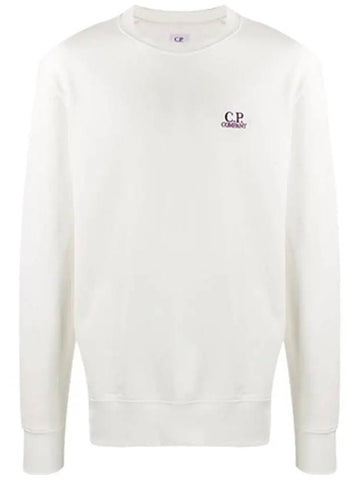 Men's Embroidered Logo Sweatshirt White - CP COMPANY - BALAAN 1