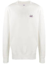 Men's Embroidered Logo Sweatshirt White - CP COMPANY - BALAAN 1