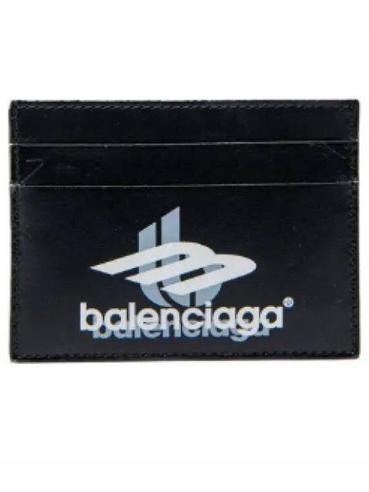 Logo Print Leather Card Wallet Black - BALENCIAGA - BALAAN 2