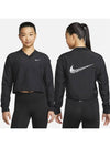 Swoosh Run Running Long Sleeve T-Shirt Black - NIKE - BALAAN 2