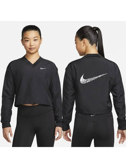 Swoosh Run Running Jacket Black Asia DM7776 010 - NIKE - BALAAN 2