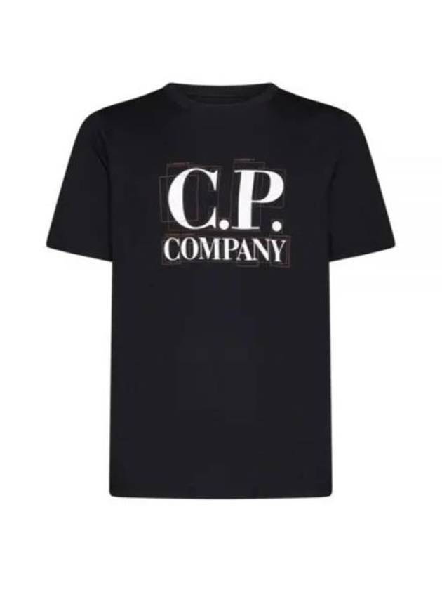 Graphic Logo Print Short Sleeve T-Shirt Black - CP COMPANY - BALAAN 2