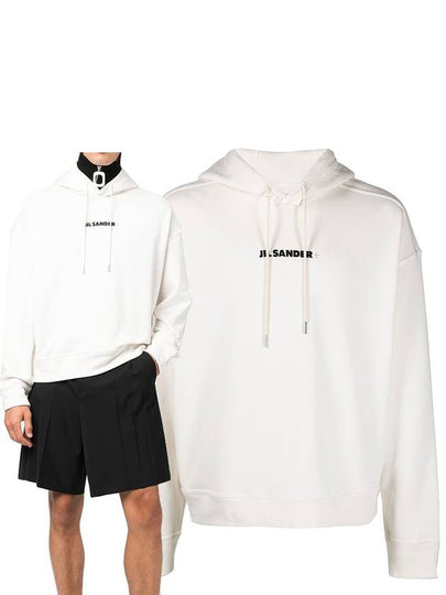 Small Logo Cotton Hoodie White - JIL SANDER - BALAAN 2