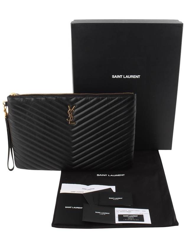 440222 Monogram Matelasse Document Holder Clutch Bag Large 33997 - SAINT LAURENT - BALAAN 8