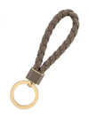 Intrecciato Lambskin Key Holder Brown - BOTTEGA VENETA - BALAAN 2