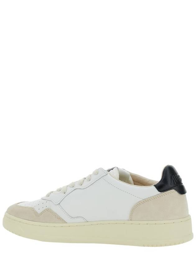 'Medalist' White Low Top Sneakers With Beige Suede Details In Leather Man - AUTRY - BALAAN 3