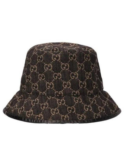 GG Denim Bucket Hat Black - GUCCI - BALAAN 2