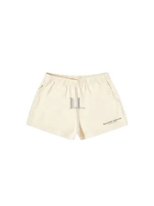 Women's Logo Print Shorts Cream - SPORTY & RICH - BALAAN 2