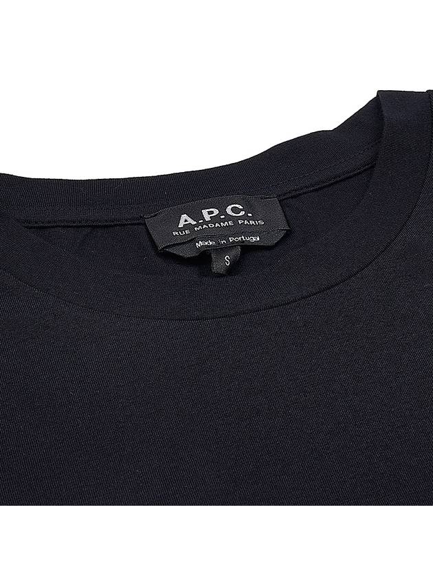 Item Logo Crew Neck Short Sleeve T-Shirt Black - A.P.C. - BALAAN 6