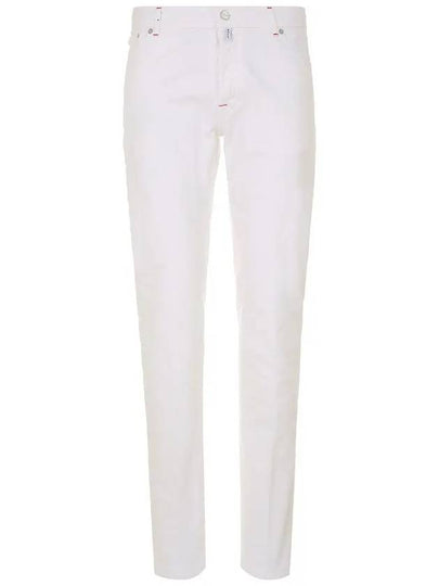 Men's Cotton Straight Jeans White - KITON - BALAAN 2