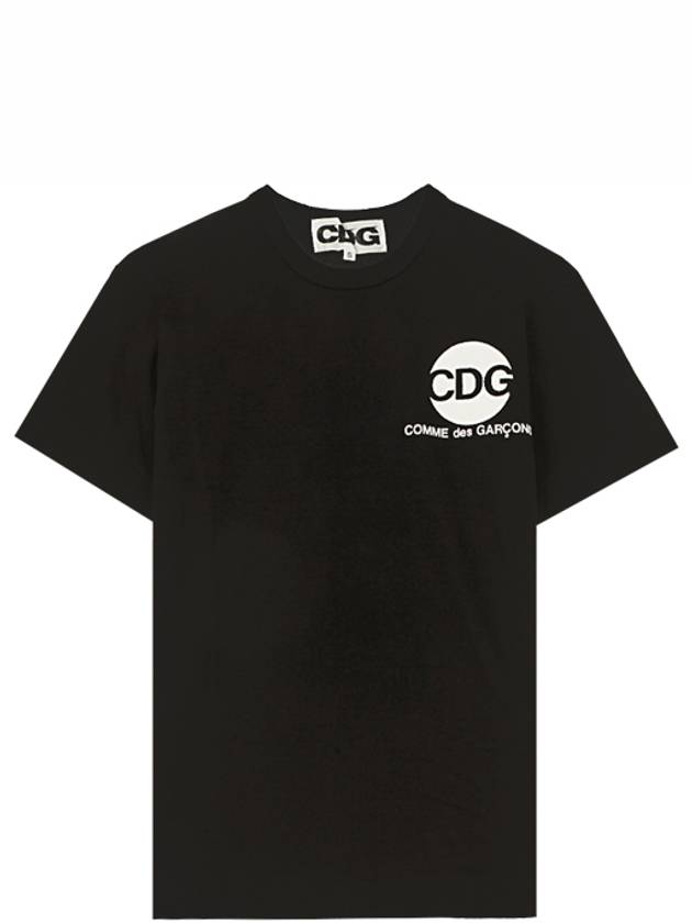 SZ-T006-051-1 CDG Chest Logo Round Short Sleeve T-Shirt Black Men's T-Shirt TS - COMME DES GARCONS - BALAAN 1