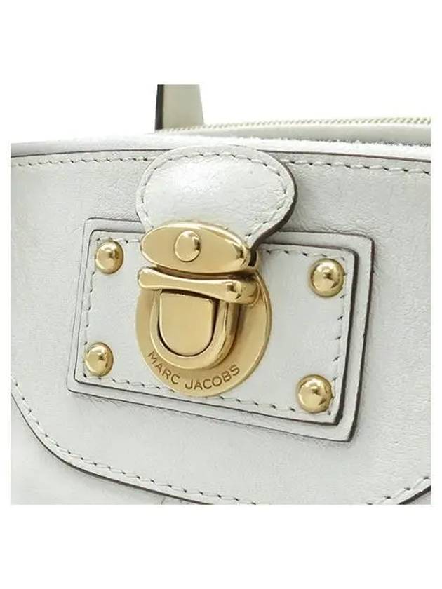 White leather double zip tote bag - MARC JACOBS - BALAAN 4