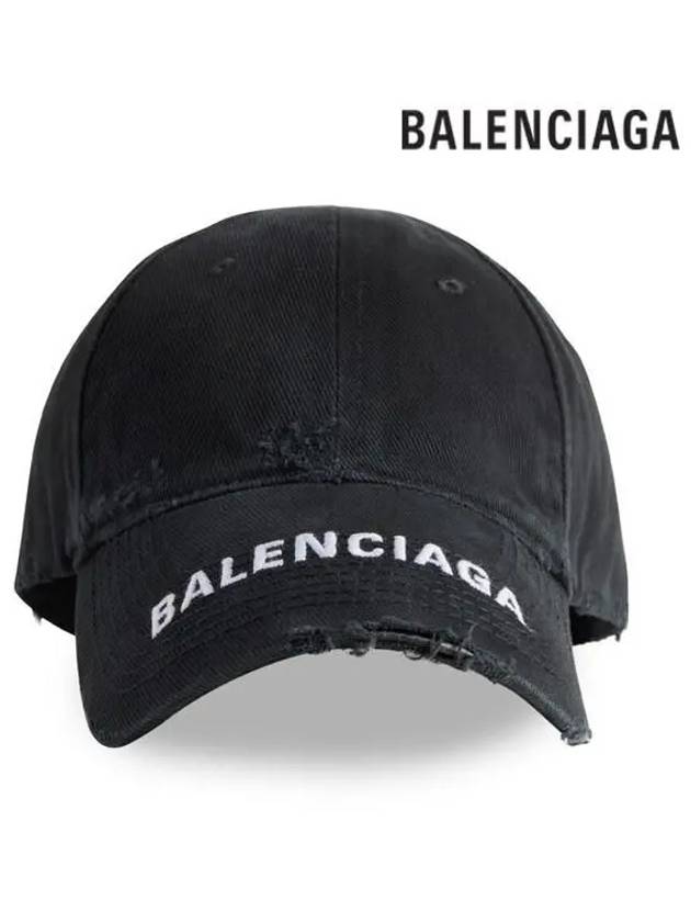 Embroidered Logo Ball Cap Black - BALENCIAGA - BALAAN 3