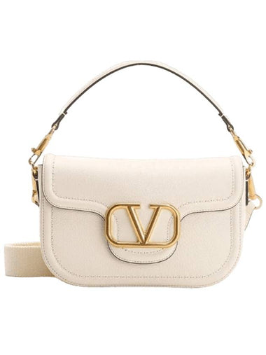 All Time Grainy Calfskin Shoulder Bag Ivory - VALENTINO - BALAAN 1