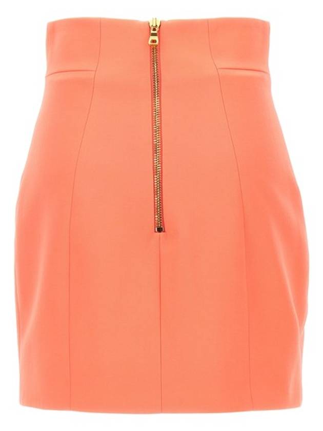 High Waist 4 Button H Line Skirt Orange - BALMAIN - BALAAN 3