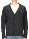 Baby Fox Patch Cosy Cardigan Dark Grey - MAISON KITSUNE - BALAAN 3