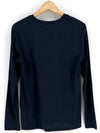 SPGRGOSN Unisex Basic Plain Functional Round Long Sleeve Tee Navy - SUPENER - BALAAN 3