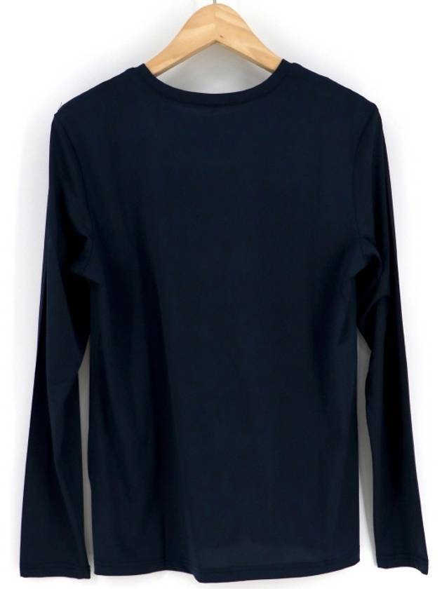 SPGRGOSN Unisex Basic Plain Functional Round Long Sleeve Tee Navy - SUPENER - BALAAN 5