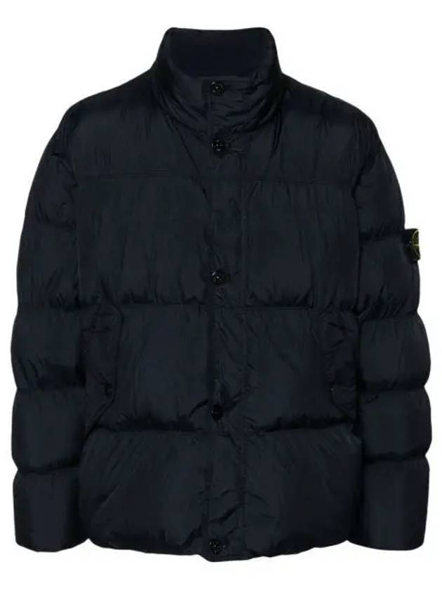 Garment Dyed Crinkle Reps Down Padding Navy - STONE ISLAND - BALAAN 2